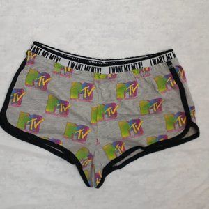 Gray Rainbow I want my MTV Short Pajama Lounge XS